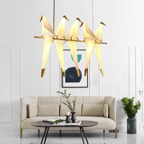 Modern Creativity Lamp Paper Crane Pendant Lights Cafe Restaurant Bedroom Kitchen Colorful Decoration product Lamp Fixtures