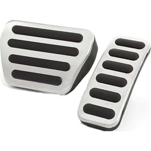 Car Styling No Drill Anti-Slip Fuel Brake Steel Pads Pedals Cover for Land Rover Defender 110 2020