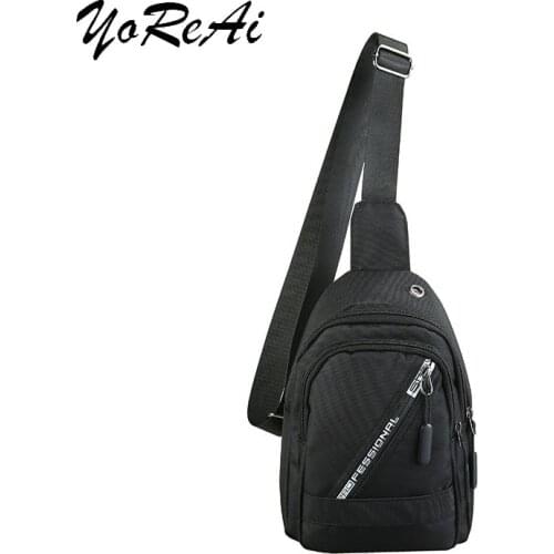 Crossbody For Men Unisex Fashion Shoulder Simple Waterproof Oxford Outdoor Sports Chest Waist Bag Short Trip Male Pocket Sale