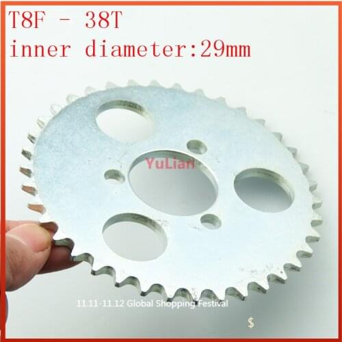 T8F-38T Rear Sprocket 29mm Silver 38 Tooth For 43cc 49cc Minimoto Moped Scooters 2 Stroke Engine Pocket Bike Mini Quad ATV