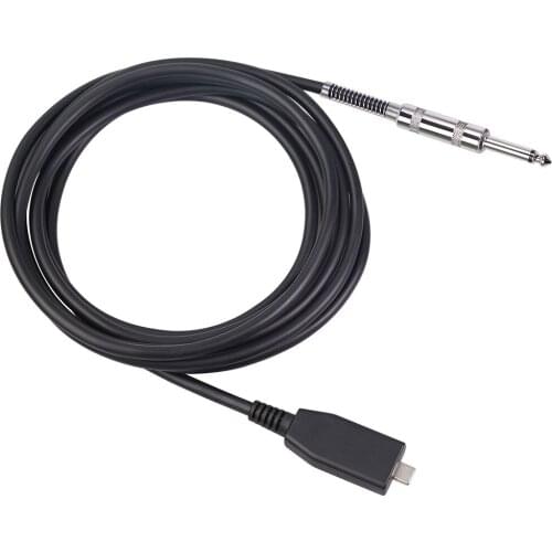 TYPE-C to 6.35mm supports USB 2.0/1.1 guitar recording cable audio cable with chip Windows7/Windows 8 Support 44.1kHz and 48 kHz