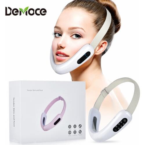 Face V-Line Up Lift Belt Machine LED Photon Therapy V-Shape Slimming Face Massager Facial Lifting Device Reduce Double Chin