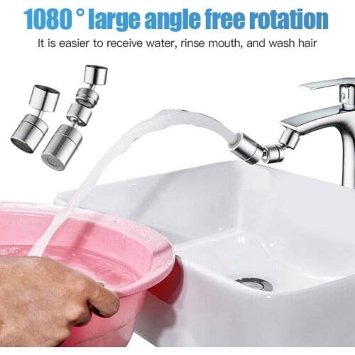 Rotatable Universal Splash Filter Faucet Kitchen Full Copper Splash-proof Rain Shower Kitchen Faucet Foamer Filter Tap Extender