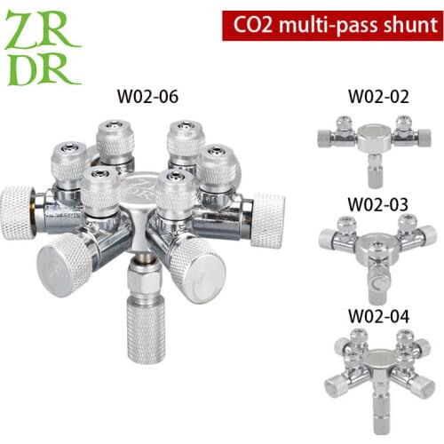 WYIN Stainless Steel Aquarium Multi Way CO2 Distributor Splitter Needle Valve, Check Valve Bubble Counter for Solenoid Regulat