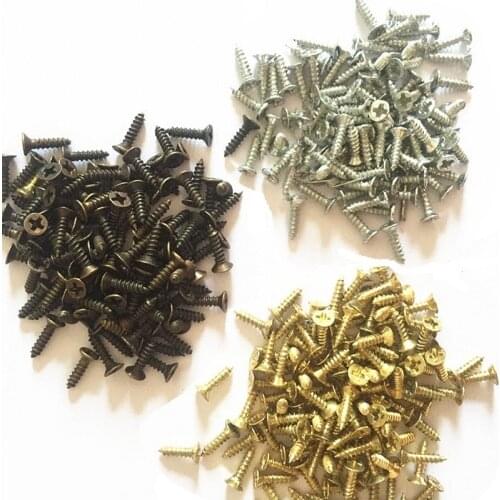 2.5X6 8 10 12MM 1000pcs Screws Silver Bronze Black Brass At Choice Mini Nail Brads Box Hinge Packing Accessories