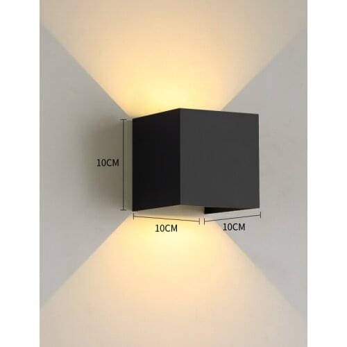 12W LED Wall Light Outdoor Waterproof IP65 Porch Garden Wall Lamp & Indoor Bedroom Bedside Decoration Lighting Lamp Aluminum