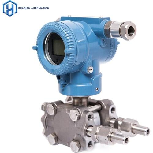 4-20mA air differential pressure transmitter 100 psi intelligent digital display capacitance fuel water sensor with flange