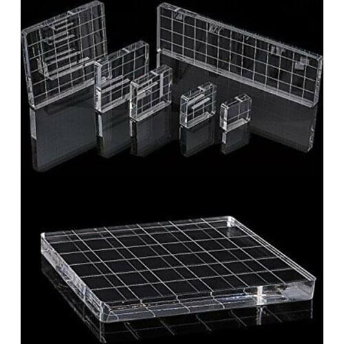 6Pcs Acrylic Stamp Blocks DIY Craft Assorted Size Transparent Stamps Album Decoration For Card Making Scrapbooking Stationery