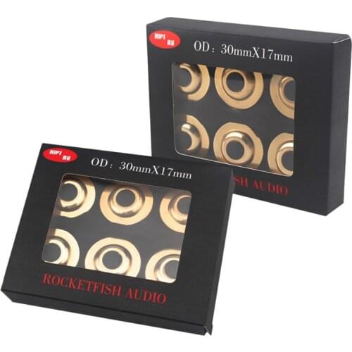6Pcs HiFi Audio Shock Absorber Foot Pad Pure Copper Amplifier Decoder Foot Nail