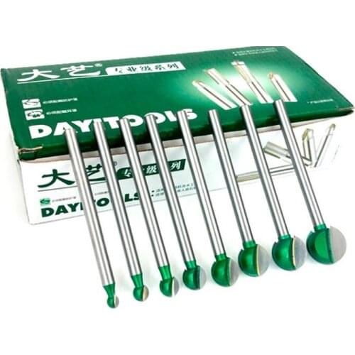 8pcs/set 6-20mm Maru ball milling cutter Carving tools 6mm shank, long 75mm Woodworking Router Bit for Wood carving root carving