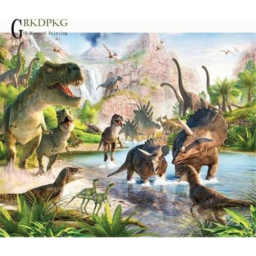 Needlework 3D diamond embroidery animal full resin diamond with picture home decoration mosaic diy diamond painting dinosaur ima