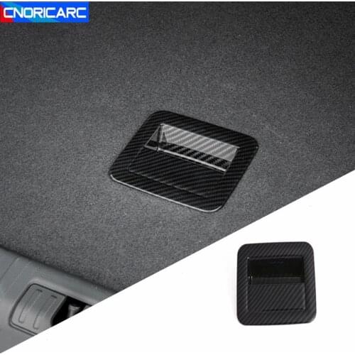Car Styling Carbon Fiber Color Tail Trunk Handle Frame Decoration Cover Trim For Audi Q3 2019 Auto Decals Interior Accessories