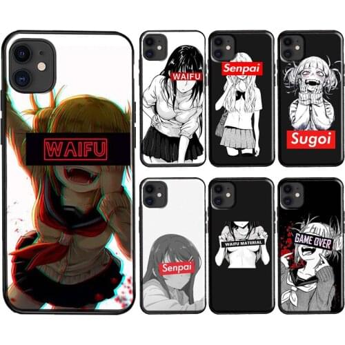Anime Senpai Waifu Sugoi Case For iPhone 11 Pro Max SE 2020 X XS Max XR 6S 8 7 Plus 12 Pro Max mini Coque