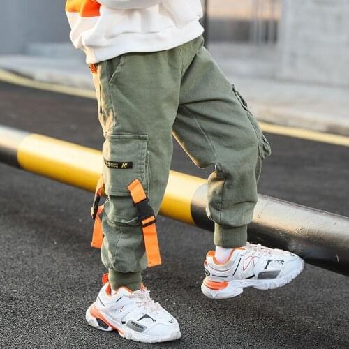 Children Pants Winter Cargo Pants for Boys Casual Trousers Kids Boys Handsome Sports Pants for Boys Spring Pants Clothes 2021