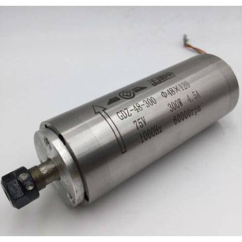 300W 60000rpm Spindle Motor ER8 Water Cooled High Speed High Precision CNC Machine Tool Spindle for CNC Engraving Machine New