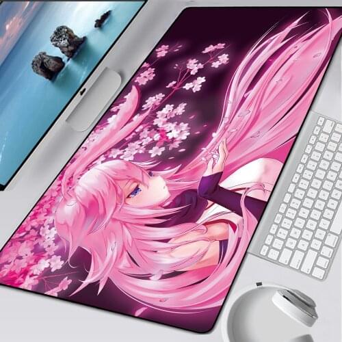900x400mm Cherry Blossom Flower Design DIY Design Large Extended Pink Mousepad Sakura Gaming Mat Mouse Pad Desk Mat for Computer