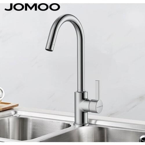 JOMOO Kitchen Faucets 360° Rotation Lead-Free Brass Spring Cold & Hot Tap Pipe Bar Sink Drinking Water Single Handle Single Hole
