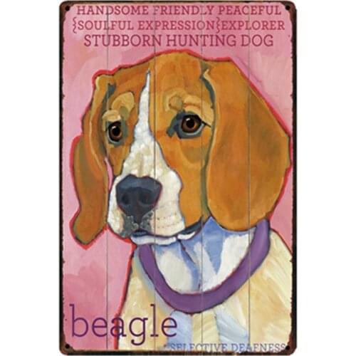 [ Kelly66 ] Dogs Poodle Metal Sign Tin Poster Home Decor Bar Wall Art Painting 20*30 CM Size y-2006