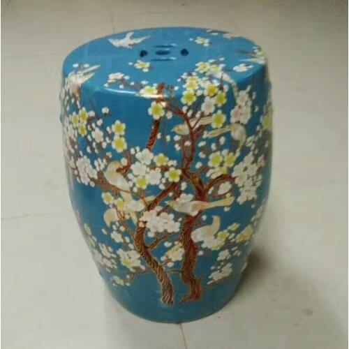Jingdezhen ceramic stool flower