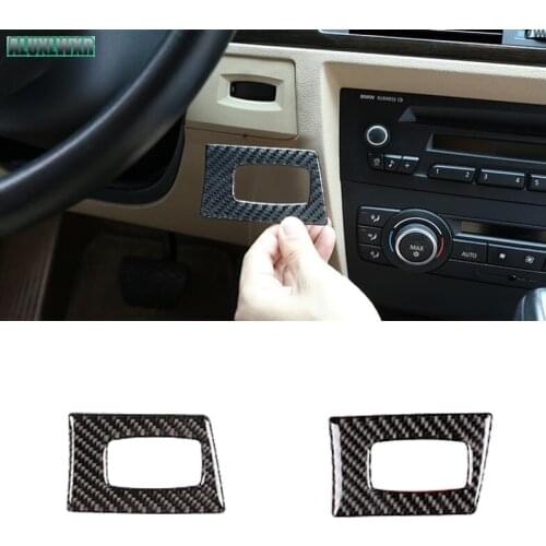 Key Start Engine Engine Start Stop Ignition Key Ring Cover Trim Car Carbon Fiber for BMW 3 Series E90 E91 E92 E93 2005-2014