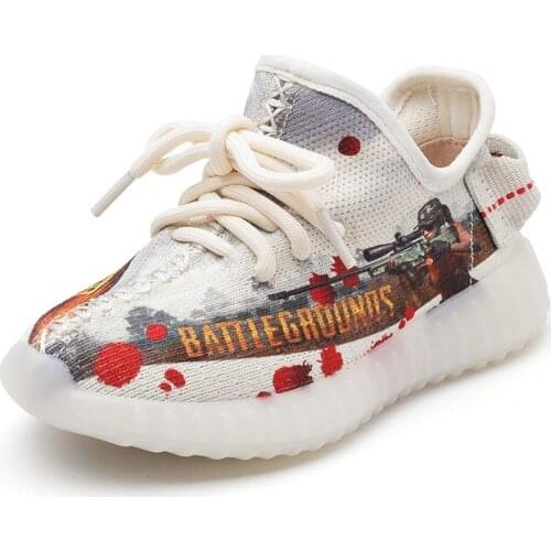 2021 Girls Boys Fashion Graffiti Print Mesh Sneakers Toddler/Little/Big Kid Casual Trainers Children Slip-On School Game Shoes