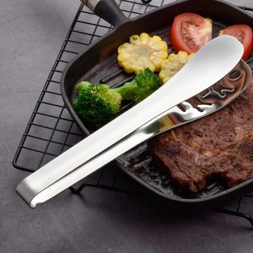 Stainless Steel Kitchen Tongs Metal Bbq Tongs Salad Bread Spaghetti Serving Tongs Buffet Food Clamp Kitchen Cooking Utensil New