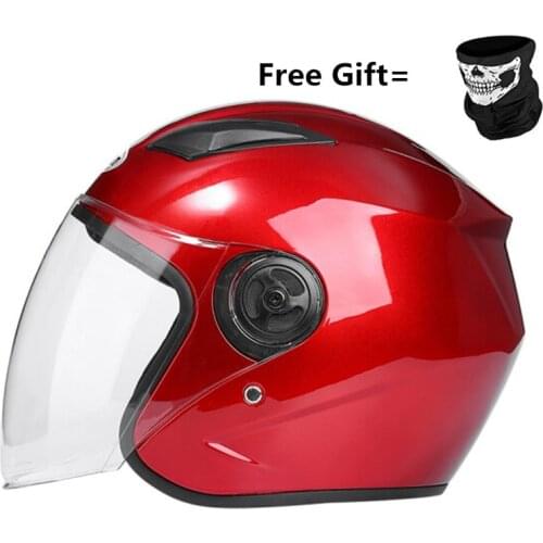 Red Open Face Helmet Motocross Capacete De Capacete Cascos Para Casque Moto Motorcycle Accessories Atv Motorcycle Kask