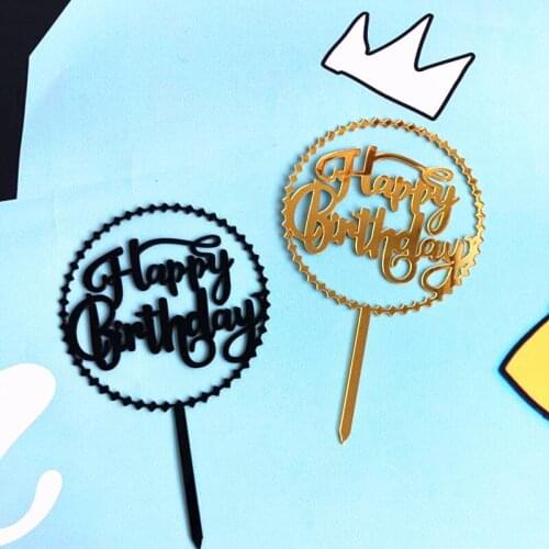 Several Kinds New Design Happy Birthday Cake Topper Acrylic Cake Toppers Party Supplies Happy Birthday Cake Decorations