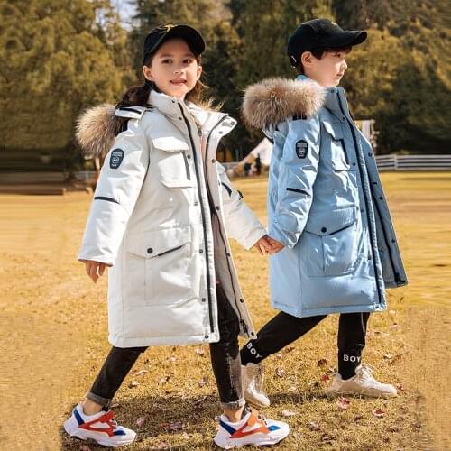 2020 New WInter Baby Girls Fur Coat Kids Boys Detachable Faux Fox Fur Liner Jackets Childrens Warm Thicken Hooded Parkas