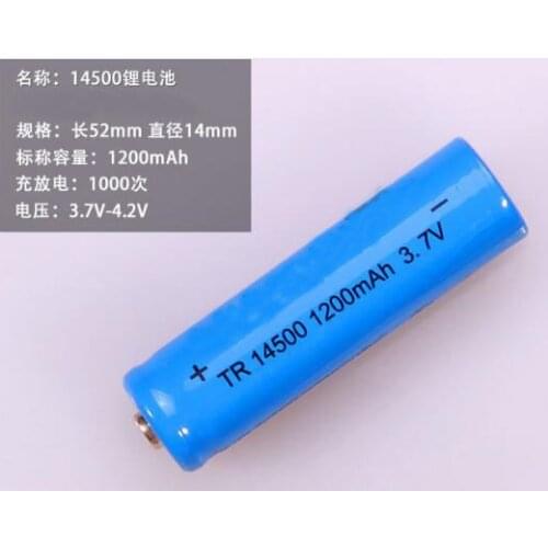 4pcs/lot 3.7V 14500 AA size rechargeable lithium ion battery lithium battery