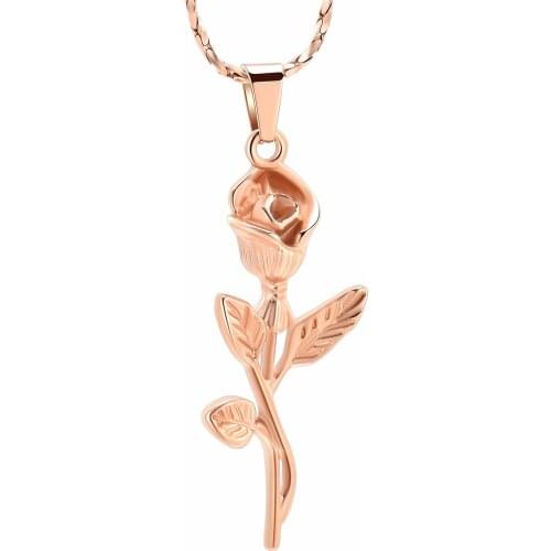 Rose Flower Cremation Jewelry Urn Necklaces for Ashes, Cremation Ash Jewelry Memorial Urn Pendants for Human Pets Ashes