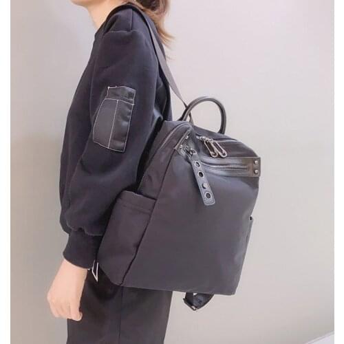 2020 New Womens Backpack Nylon Cloth Zipper Small Bagpack Casual School Bag for Teenage Girls Travel Back Pack for Girl Bookbag