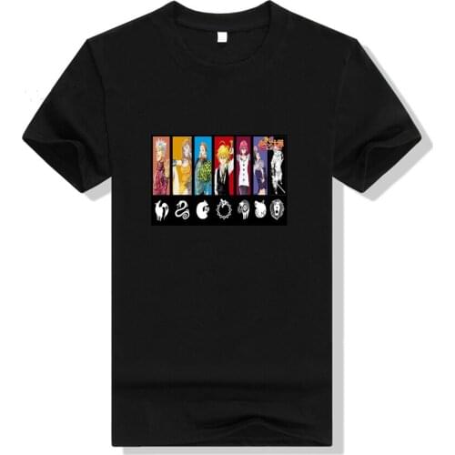 The Seven Deadly Sins T Shirt Cosplay women printed cotton T-shirt Short Sleeve Summer Casual Tee Tops Woman T-shirts