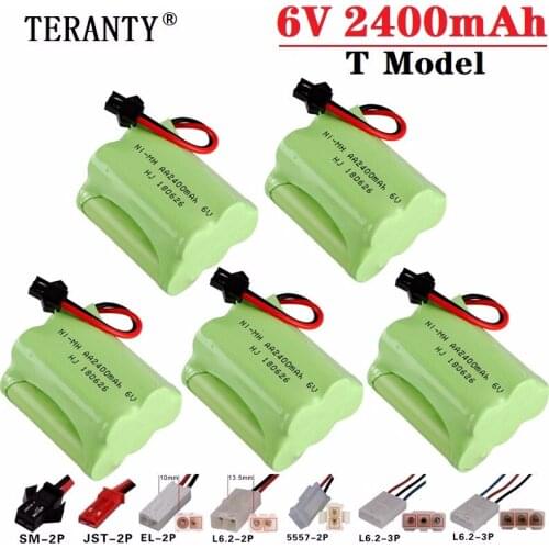 T Model ) 6v 2400mah NiMH Battery For Rc toys Cars Tanks Robots Boats Guns 6v Rechargeable Battery AA Battery Pack 1pcs-10Pcs
