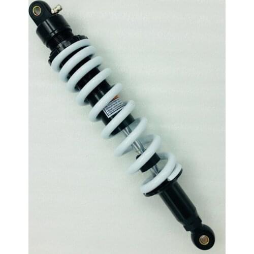 Universal 410mm Nitrogen Motorcycle Spring 12mm Bumper for DIRTY BIKE ATV Beach Kart Vehicle black + white
