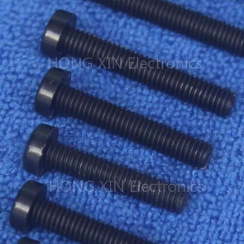 M4*6/8/10/12/15/16/18/20/22/25/30/35/40 Black 1 pcs Round Head nylon Screw plastic screw brand new RoHS compliant PC/board DIY