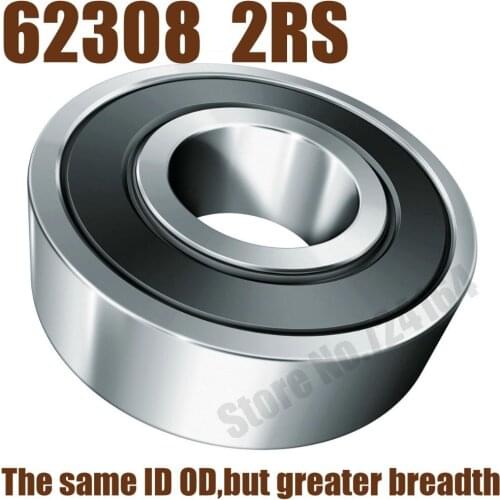 2PCS Free Shipping Excavator bearing 62308 2RS 62308-2RS 40*90*33mm 40X90X33mm Double Shielded Deep Ball Bearings Large breadth