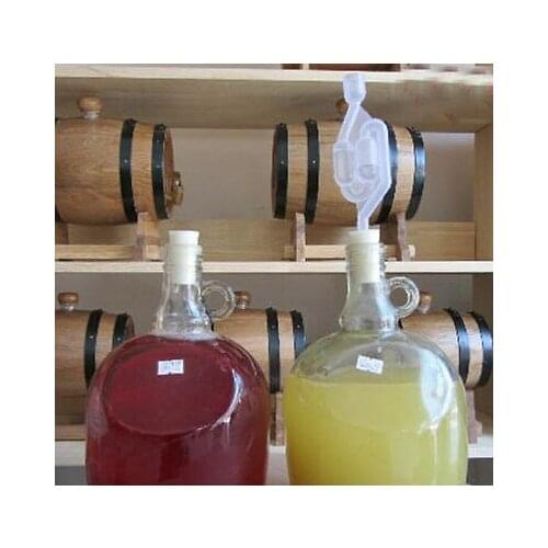 2x DOUBLE BUBBLE AIRLOCK-TWIN AIR LOCK FOR BEER WINE MOONSHINE FERMENTATIO