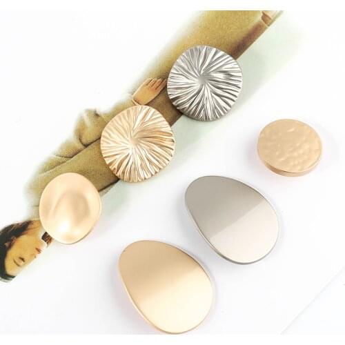 5pcs golden gold metal buttons garment coat sewing accessories buttons for clothing crafts