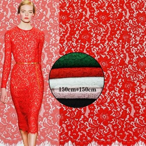 Cotton 70% High quality fashion France guipure cord lace fabric water soluble lace for women dress cloth 150cm*150cm 450g/1pcs