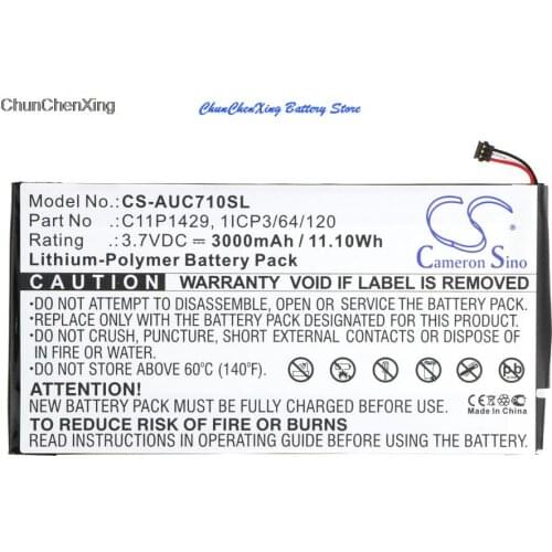 Cameron Sino 3000mAh Battery C11P1429 for Asus P01Z, Z170C, Z170CG, Z170MG, Z710C, Z710CG, ZenPad 7.0, Z7010C, Z7010CG