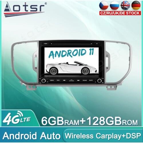 Android 11 128GB Car Radio DVD For KIA SPORTAGE 2016+ Audio Car Multimedia Player GPS Navigation Auto Stereo Head Unit Carplay