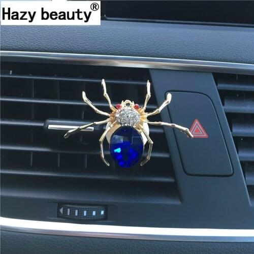 Hazy beauty car diamond ornaments aromatherapy air outlet car accessories spider clip Car-styling Perfumes 100 Original