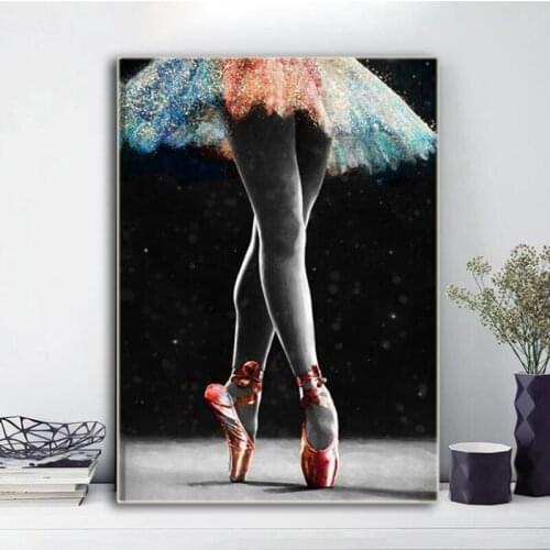 Ballet Dancer Ballerina Girl with Colorful diy Diamond Painting 5D mosaic full square round drill diamond embroidery decor