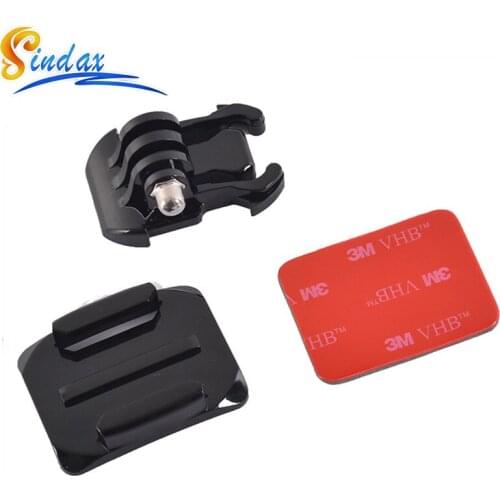 Helmet Curved Surface + Mount Black Helmet Curved Surface and Mount 3M VHB Sticker For Gopro xiaomi yi 4k sjcam