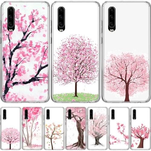 Cherry Blossom Tree Phone Case for Huawei P30 P40 P20 P10 Mate 20 10 30 Lite Pro P Smart Z Plus + Art Shell Cover Coque