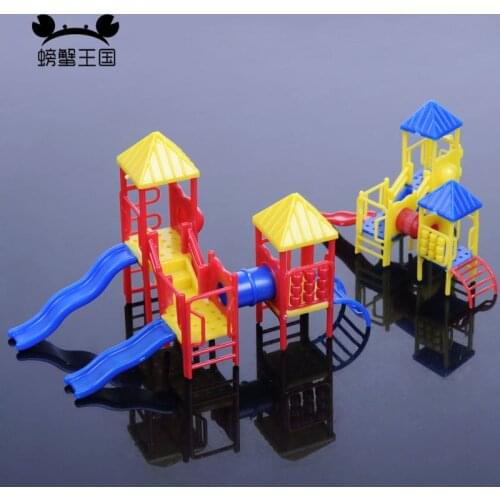 Childrens Playground Park with Slides Set 1/87 1/150 HO N Scale for model train layout