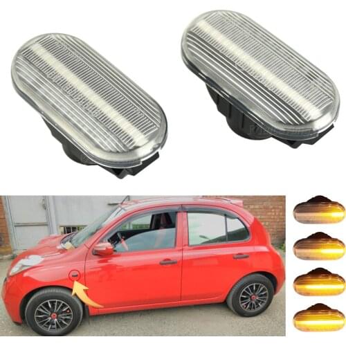 For Nissan Cube Z11 Camiones D40 Dualis J10 JJ10 Frontier D40 Livina LED Car Side Marker Light Repeater Turn Signal Light Lamp