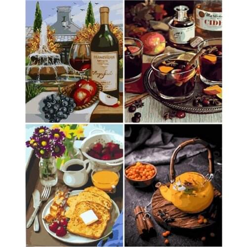 Canvas Size 5D Diy Diamond Painting Cross Stitch Kit Diamond Mosaic Embroidery Afternoon Tea Painting Square/Round Drill Gift