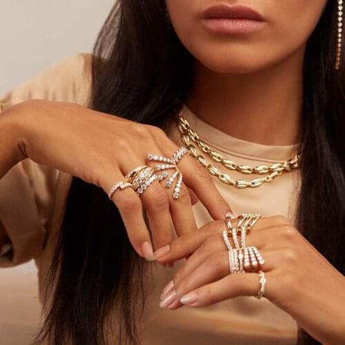 Coffee Beaded Link Chain Women Choker Necklace Gold Color Fashion CZ Paved Choker Chains